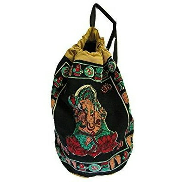 Hand Painted Ganesha Women Sports Gym Totes Bag Multi-Function Nylon Travel Shoulder Bag 